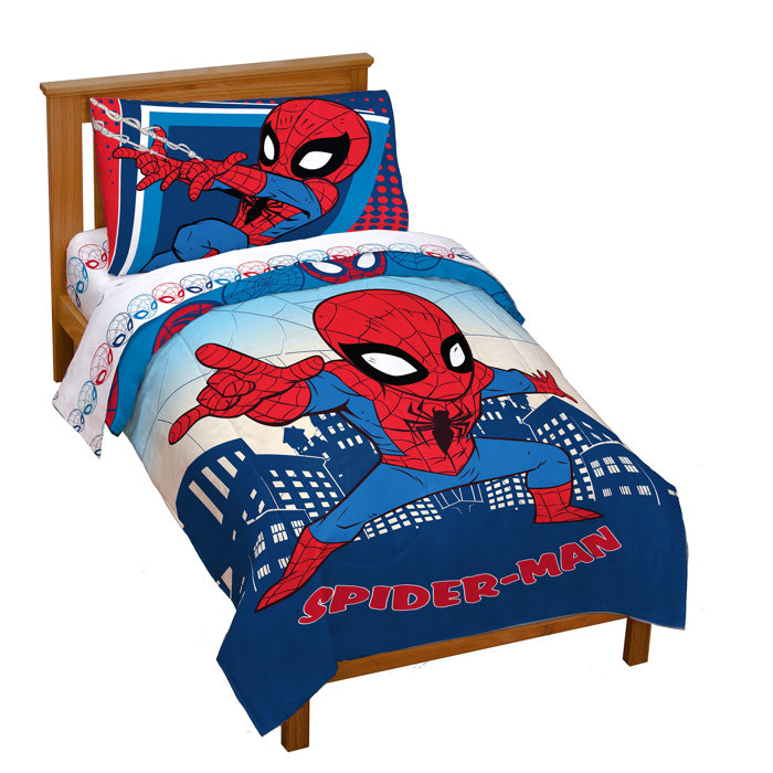 Marvel Super Hero Adventures Go Spidey 4 Piece Toddler Bedding Set